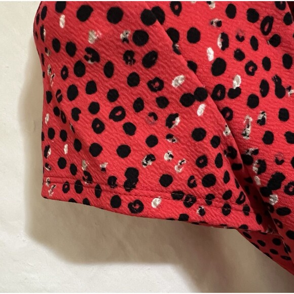 Red Cut Out Leopard Print Party Dress 80s  Formal Club Sexy Bling Sequin Dance Q - Picture 3 of 7